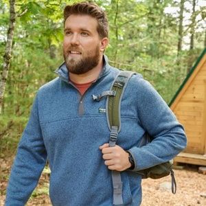 L.L.Bean Sweater Fleece XXL Tall Rustic Blue
